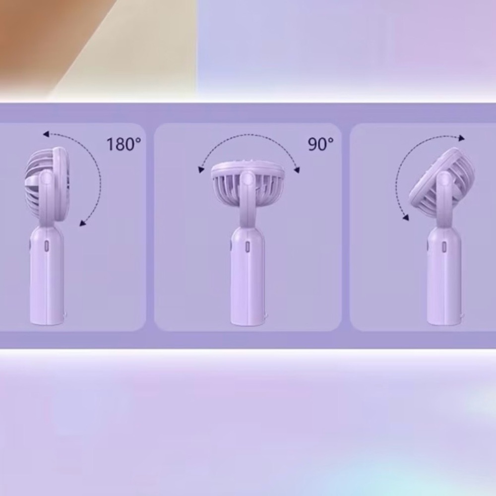 Portable Mini Fan-NIB in Lavender, White or Black USB Cord & 3 modes &Tilt fan - Picture 15 of 16
